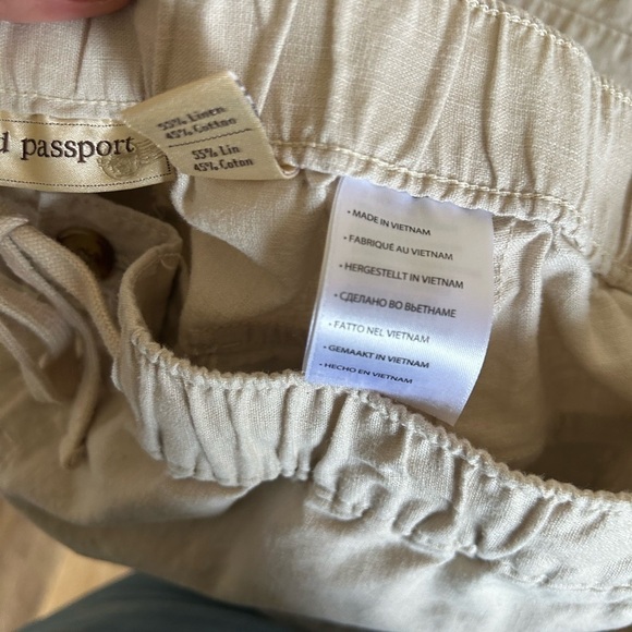 Island passport linen Blend pull on tie waist pants - Picture 12 of 12